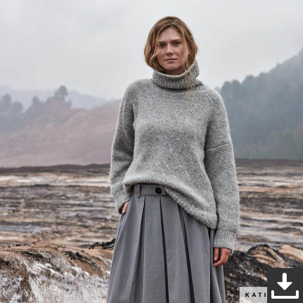Katia Maxi-Pullover für Damen Strickanleitung - Katia (PDF) Lieblingsgarn