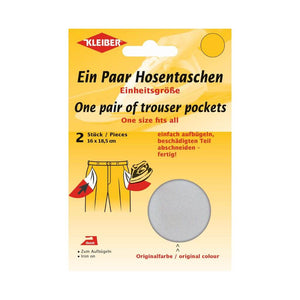 Kleiber Quick Ein Paar Hosentaschen zum Aufbügeln