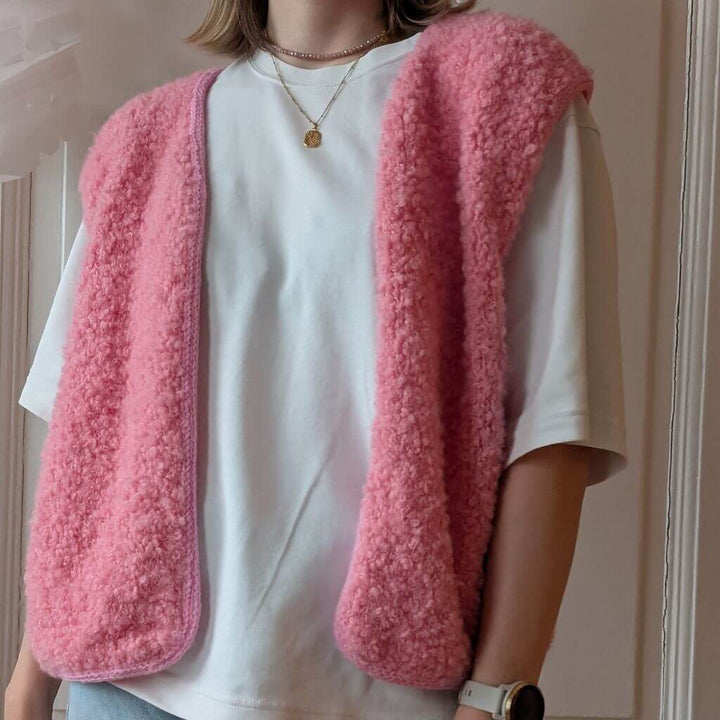 Knitmitjo Fluffy Fleece Vest Strickanleitung - Knitmitjo (PDF) Lieblingsgarn