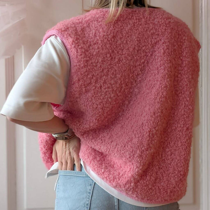 Knitmitjo Fluffy Fleece Vest Strickanleitung - Knitmitjo (PDF) Lieblingsgarn