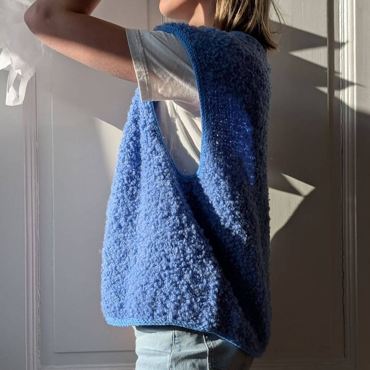 Knitmitjo Fluffy Fleece Vest Strickanleitung - Knitmitjo (PDF) Lieblingsgarn