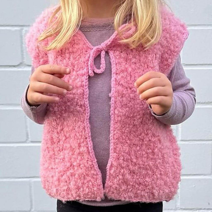 Knitmitjo Pattern Mini Fluffy Fleece Vest Strickanleitung - KnitmitJo (PDF) Lieblingsgarn