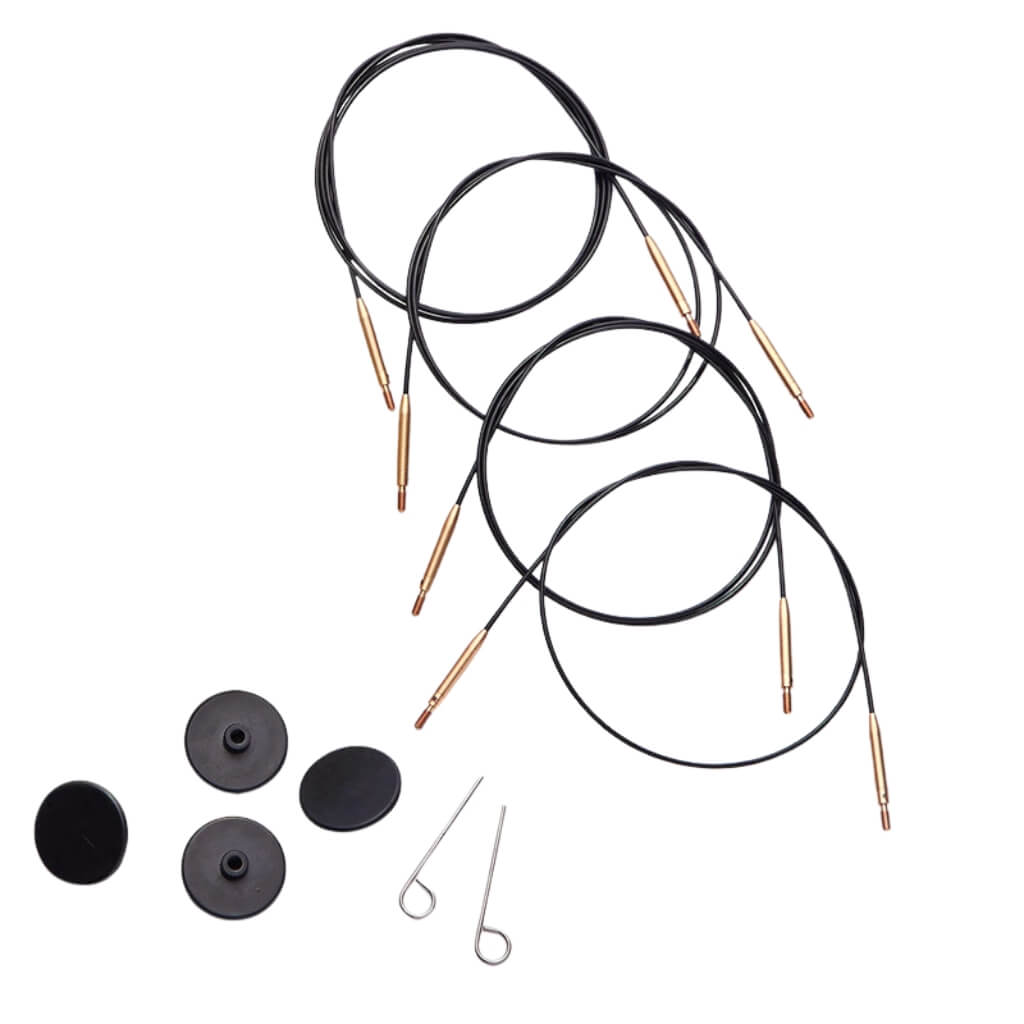 KnitPro 80 cm KnitPro Nadelseil 360° Schwarz Lieblingsgarn