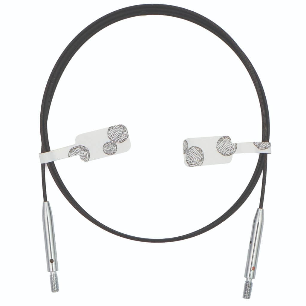 KnitPro 100 KnitPro Thin & Flex Swivel Seil schwarz Lieblingsgarn