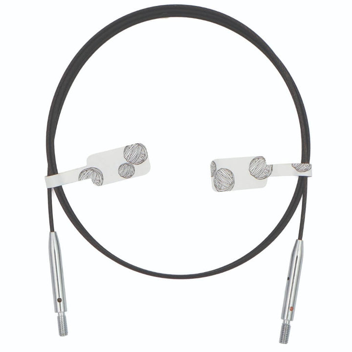 KnitPro 120 KnitPro Thin & Flex Swivel Seil schwarz Lieblingsgarn