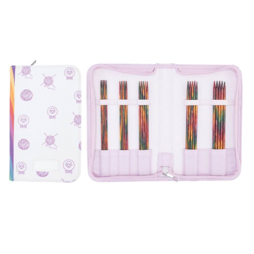 KnitPro KnitPro Nadelset Symfonie Holz 15 cm 5 Paar, 2,0 - 4,0 mm + Stofftasche Lieblingsgarn