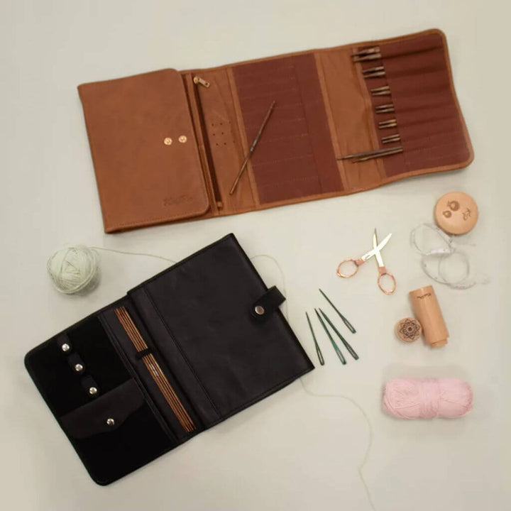 KnitPro KnitPro Velora Häkel- und Strick Etui Leder Lieblingsgarn