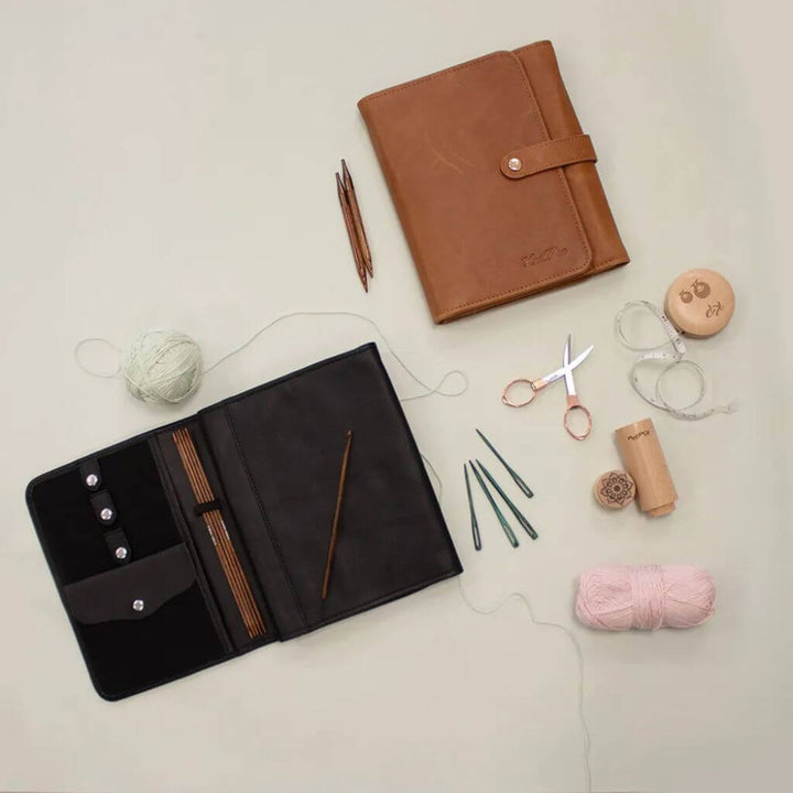 KnitPro KnitPro Velora Häkel- und Strick Etui Leder Lieblingsgarn