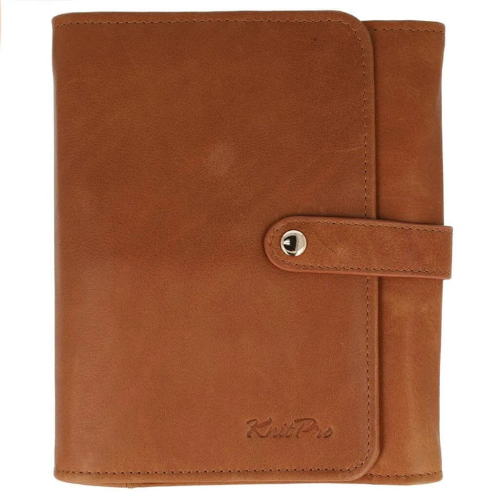KnitPro braun KnitPro Velora Häkel- und Strick Etui Leder Lieblingsgarn