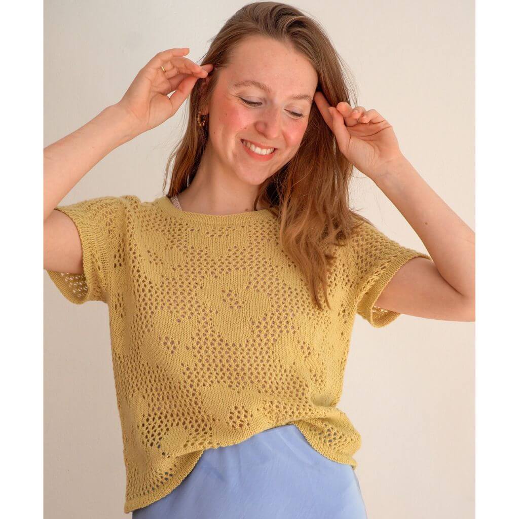Kreativictoria Pattern In Bloom Tee Strickanleitung - Kreativictoria (PDF) bei bei bei bei bei bei bei bei bei Lieblingsgarn
