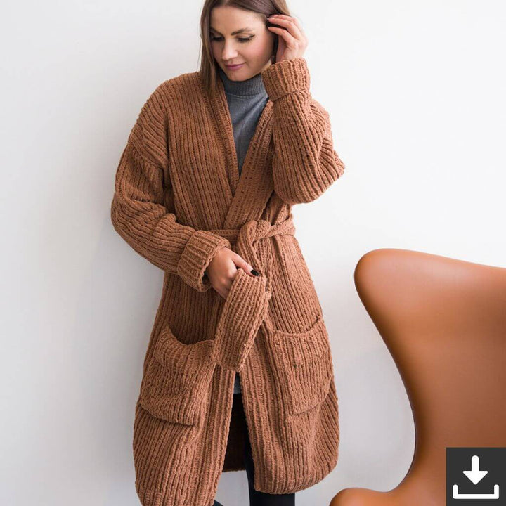 Lana Grossa Pattern Kurzmantel Strickset - Lana Grossa (PDF) Lieblingsgarn