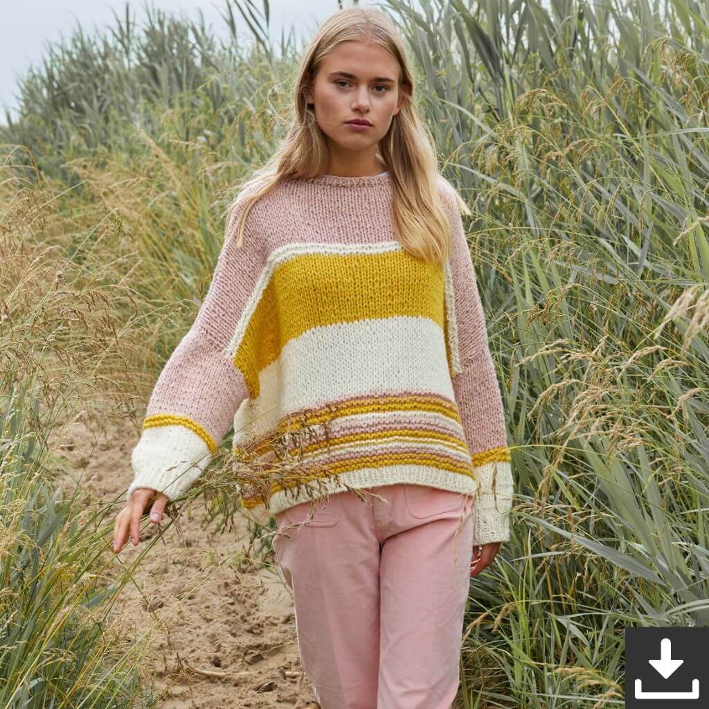 Lana Grossa Pattern Damen Oversize Pullover Strickanleitung - Lana Grossa (PDF) Lieblingsgarn