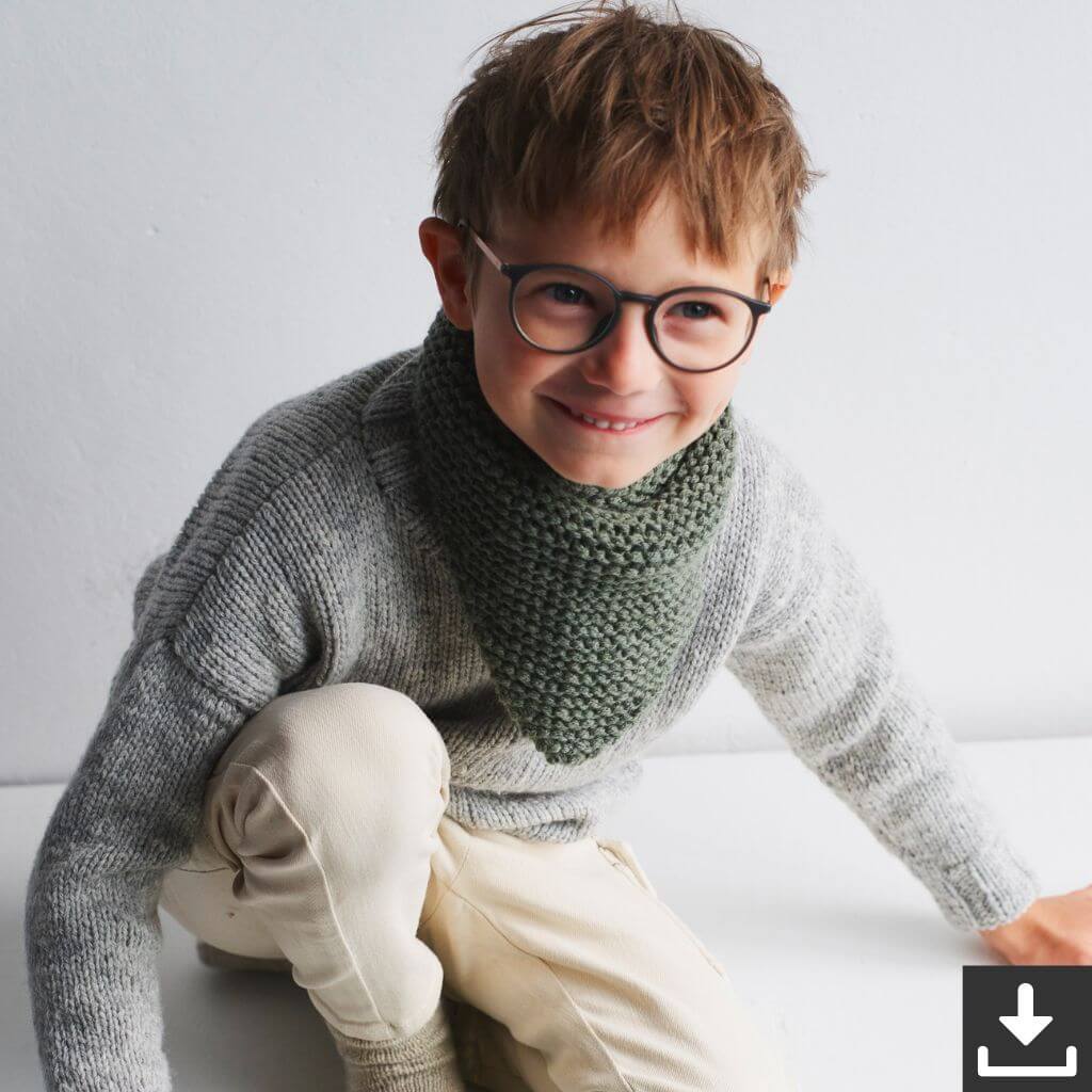 Lana Grossa Pattern Kinder Halstuch Strickset - Lana Grossa (PDF) Lieblingsgarn