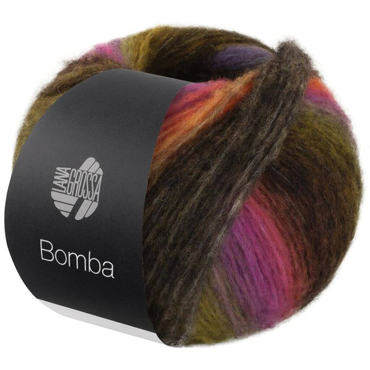 Lana Grossa 1 - Dunkelgrau/Brombeer/Orange/Gelb-/Dunkelgrün/Blau Lana Grossa Bomba Lieblingsgarn