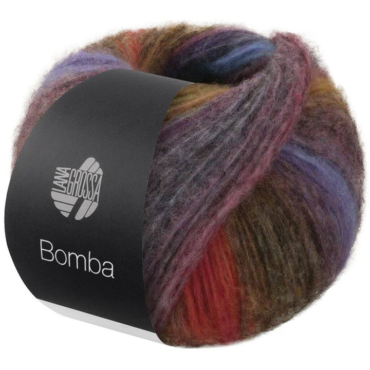 Lana Grossa 6 - Flaschen-/Opalgrün/Aubergine/Nachtblau/Dunkel-/Blaupetrol Lana Grossa Bomba Lieblingsgarn
