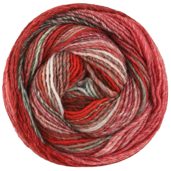 Lana Grossa 119 - Grau-/Weißrot/Ecru/Dunkel-/Graugrün/Grün-/Dunkelrot/Jade/Rot sch Lana Grossa Christmas Edition Lieblingsgarn