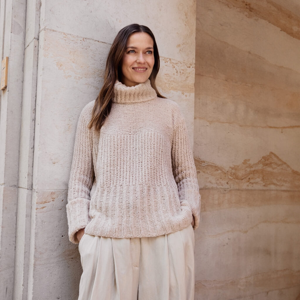 Lana Grossa Pattern Soffio Pullover mit Rollkragen Strickanleitung - Lana Grossa (Heft) Lieblingsgarn