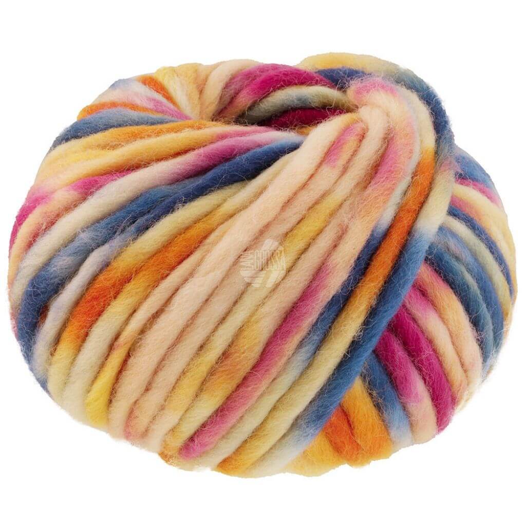 Lana Grossa 20 - Rohweiß/Vanille/Rauchblau/Puderrosa/Nelke/ Orchidee/Orange Lana Grossa Confetti Lieblingsgarn