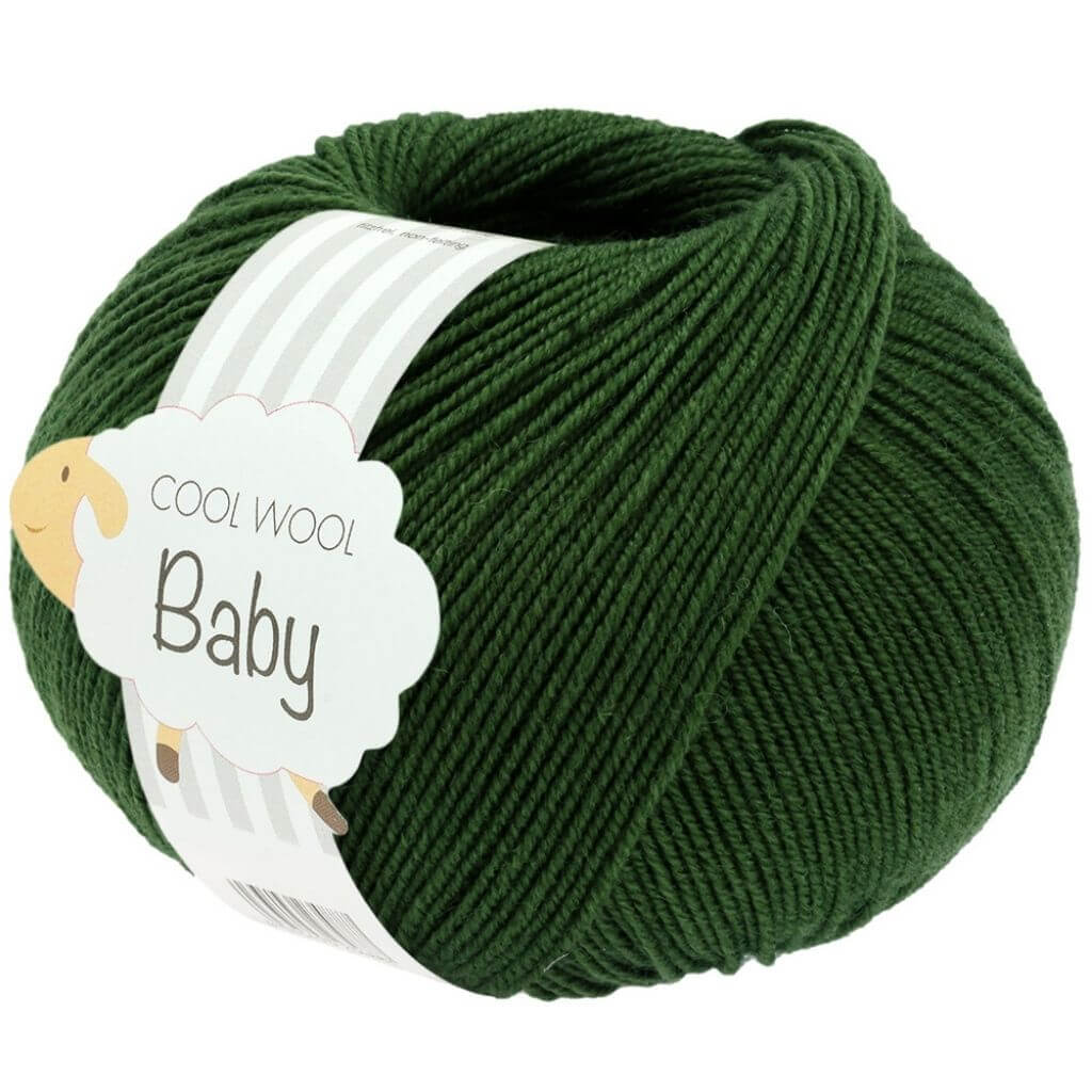 Lana Grossa 336 - Dunkelgrün Lana Grossa Cool Wool Baby 50 g Lieblingsgarn