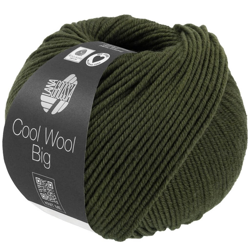 Lana Grossa 1695 - Lodengrün meliert Lana Grossa Cool Wool Big 50g Lieblingsgarn