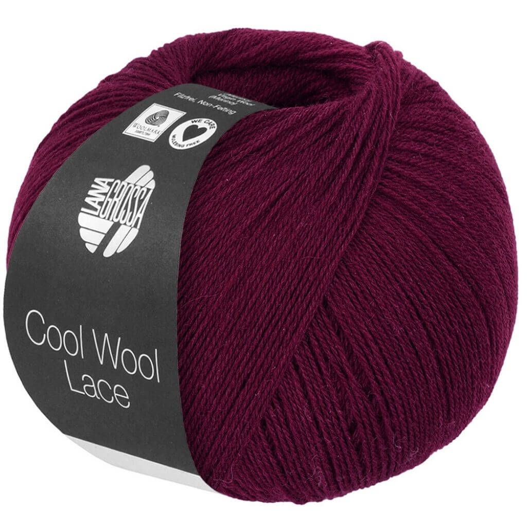 Lana Grossa 60 - Bordeaux Lana Grossa Cool Wool Lace Lieblingsgarn