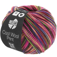 749 - Weinrot/Pink/Gelbgrün/Blauviolett/Lachs/Mokka