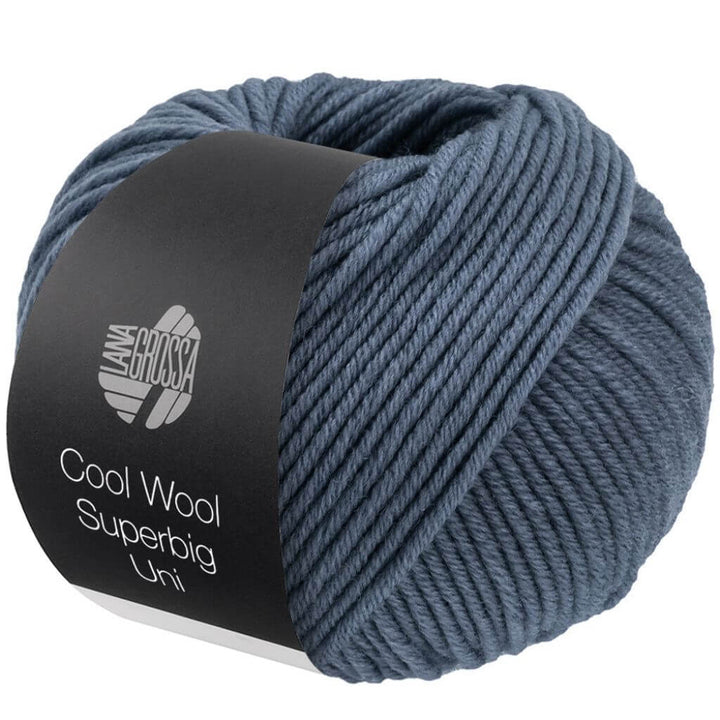 Lana Grossa 18 - Stahlblau Lana Grossa Cool Wool Superbig Uni Lieblingsgarn