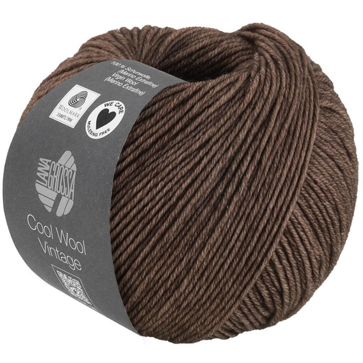 Lana Grossa 7384 - Dunkelbraun Lana Grossa Cool Wool Vintage Lieblingsgarn