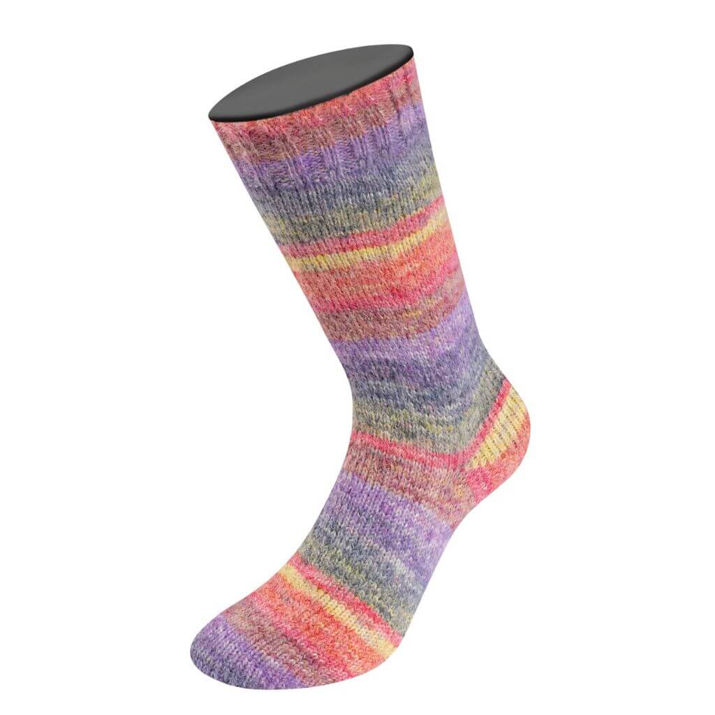 Lana Grossa 251 - Terrakotta/Senf/Dunkelgrau/Blauviolett/Lila/ Dunkelrot/Rot Lana Grossa Cosy Socks Dream Lieblingsgarn