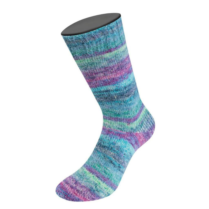 Lana Grossa 255 - Blaugrau/Petrol/Türkis/Blau-/Rotviolett/Hellblau/ Jeans/Jade Lana Grossa Cosy Socks Dream Lieblingsgarn