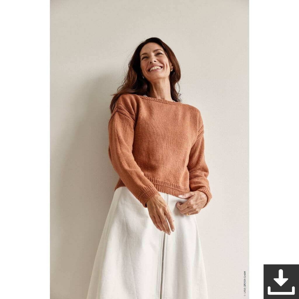 Lana Grossa Pattern Damen Pullover Strickset - Lana Grossa (PDF) Lieblingsgarn