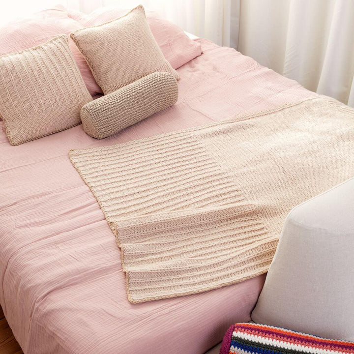 Lana Grossa Decke mit Rippen Strickanleitung - Lana Grossa (Heft) Lieblingsgarn