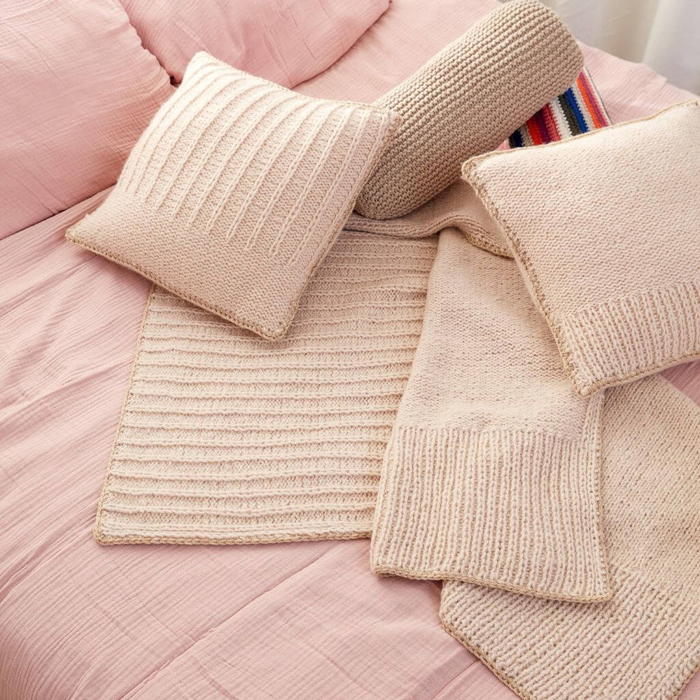 Lana Grossa Decke mit Rippen Strickanleitung - Lana Grossa (Heft) Lieblingsgarn