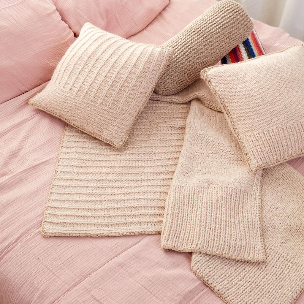 Lana Grossa Decke mit Rippen Strickanleitung - Lana Grossa (Heft) Lieblingsgarn