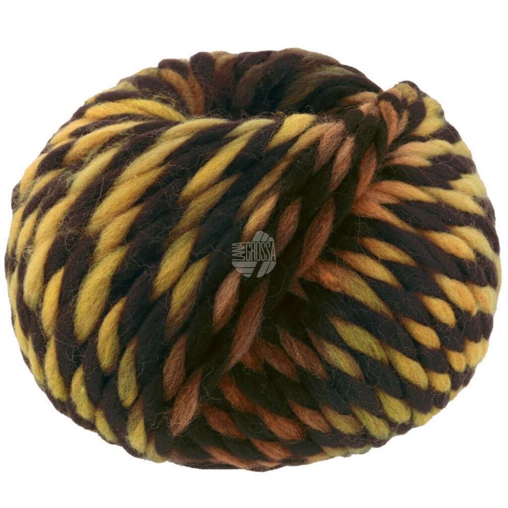 Lana Grossa 2 - Schwarzbraun/Khaki/Gelb/Zimt Lana Grossa Dolce Lieblingsgarn