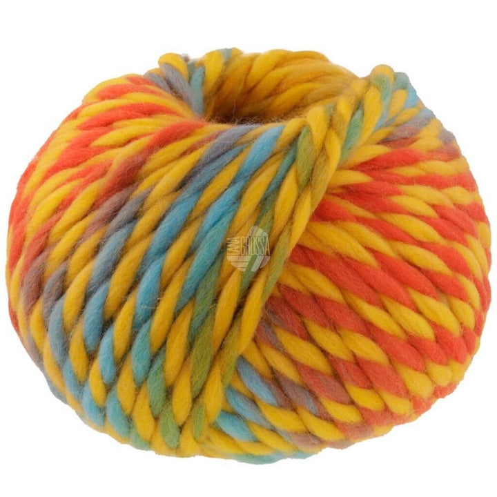 Lana Grossa 10 - Gelb/Hellpetrol/Rostorange/Senfgelb Lana Grossa Dolce Lieblingsgarn