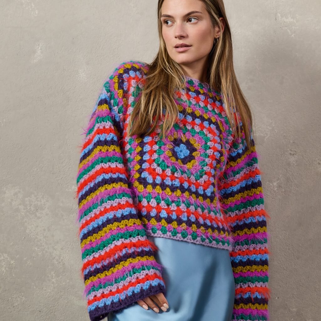 Lana Grossa Granny Square Pullover Häkelanleitung - Lana Grossa (Heft) Lieblingsgarn