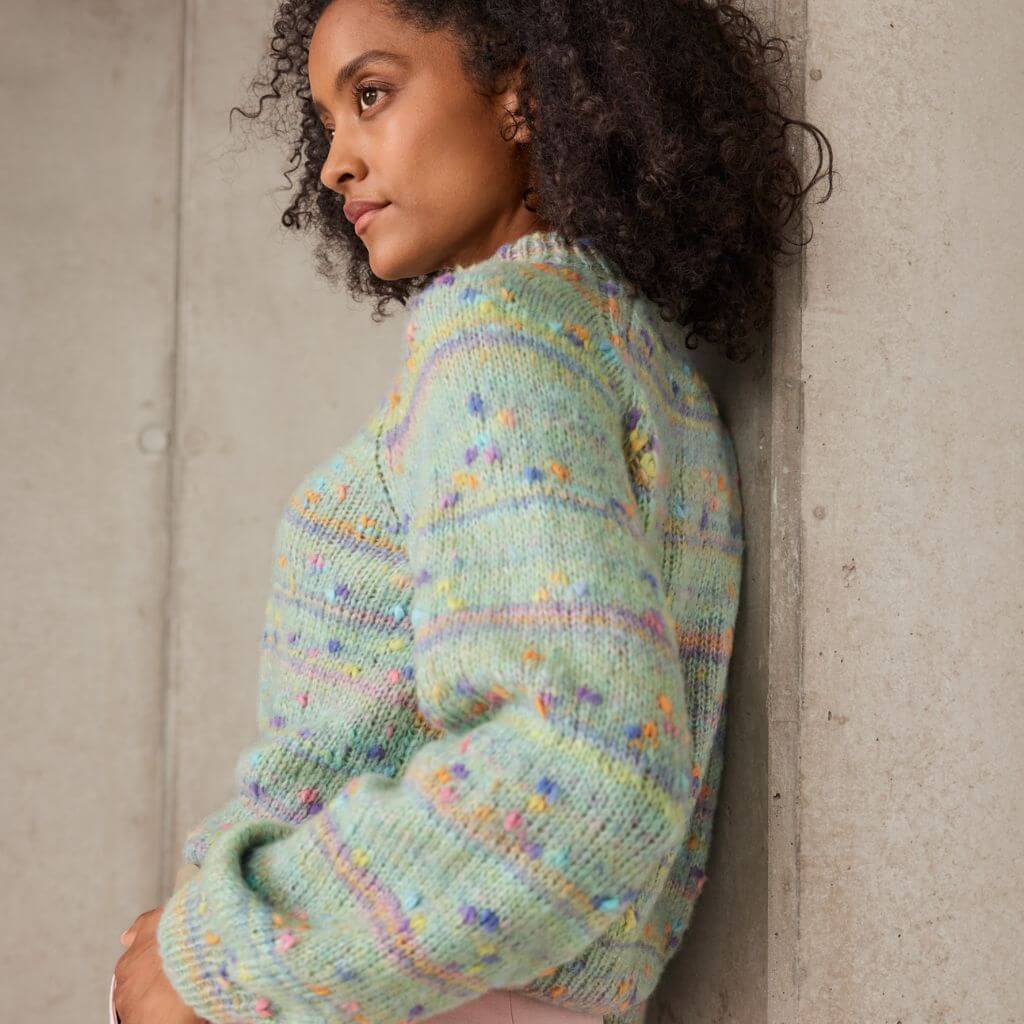 Lana Grossa Farbenfroher Pullover Strickanleitung - Lana Grosse (Heft) Lieblingsgarn