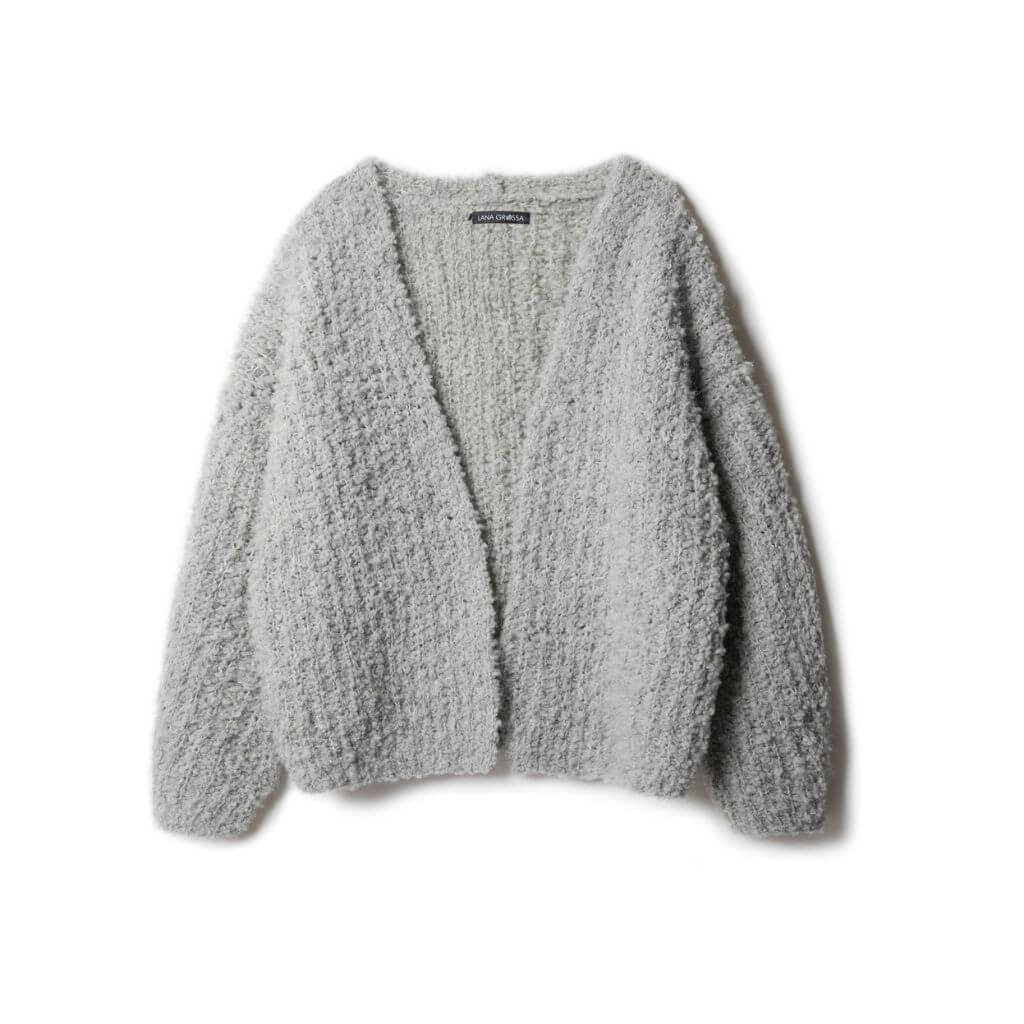 Lana Grossa Flauschiger Cardigan Halbpatent Strickanleitung - Lana Grossa (Heft) Lieblingsgarn