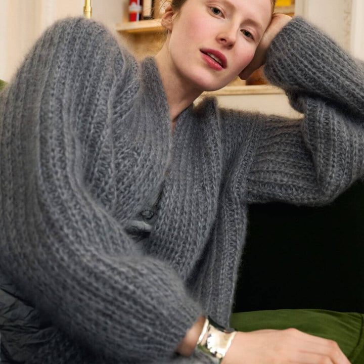 Lana Grossa Flauschiger Oversize Kurzmantel Strickanleitung - Lana Grossa (Heft) Lieblingsgarn