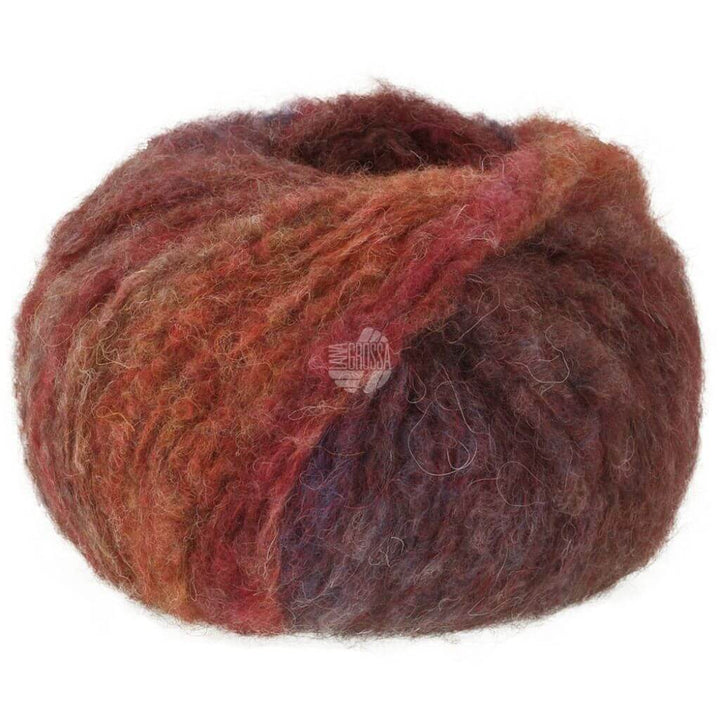 Lana Grossa 103 - Weinrot/Rotbraun/Graurot/Aubergine/Khaki/Graubraun Lana Grossa Gigante Multi Lieblingsgarn