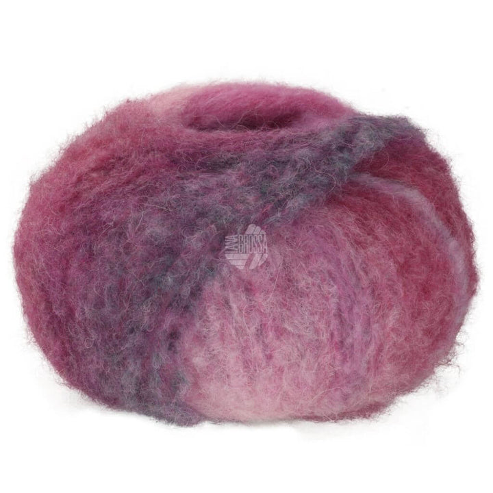 Lana Grossa 107 - Mauve/Nelke/Pink/Jadegrün/Grau-/Weinrot/Brombeer/Veilchenblau Lana Grossa Gigante Multi Lieblingsgarn