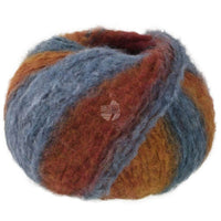 19 - Stahl-/Graublau/Ocker/RotbraunWeinrot