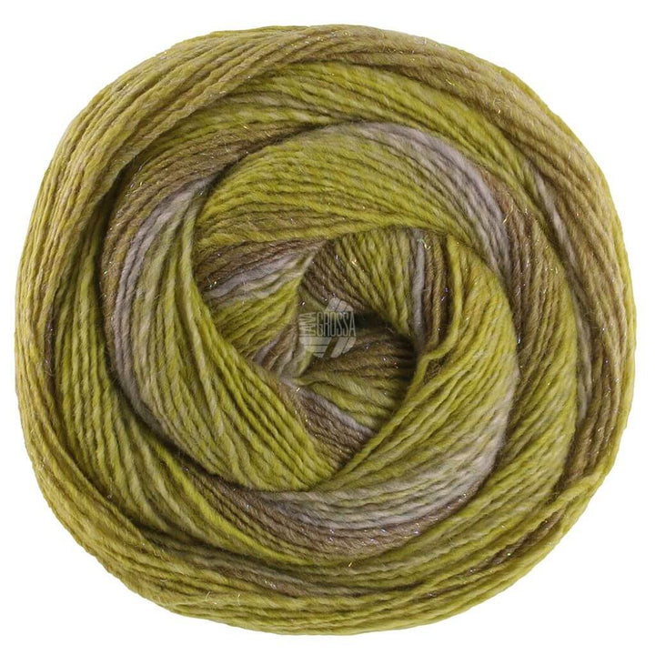 Lana Grossa 4034 - Lilagrau/Dunkel-/Helloliv/Limette Lana Grossa Gomitolo Gala Lieblingsgarn