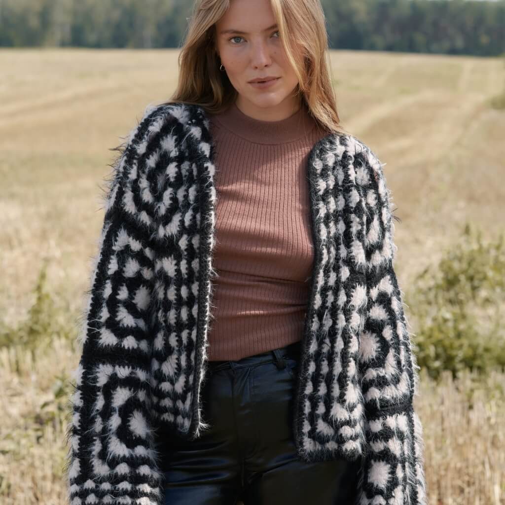 Lana Grossa Pattern Fransige Jacke Häkelanleitung - Lana Grossa (Heft) Lieblingsgarn