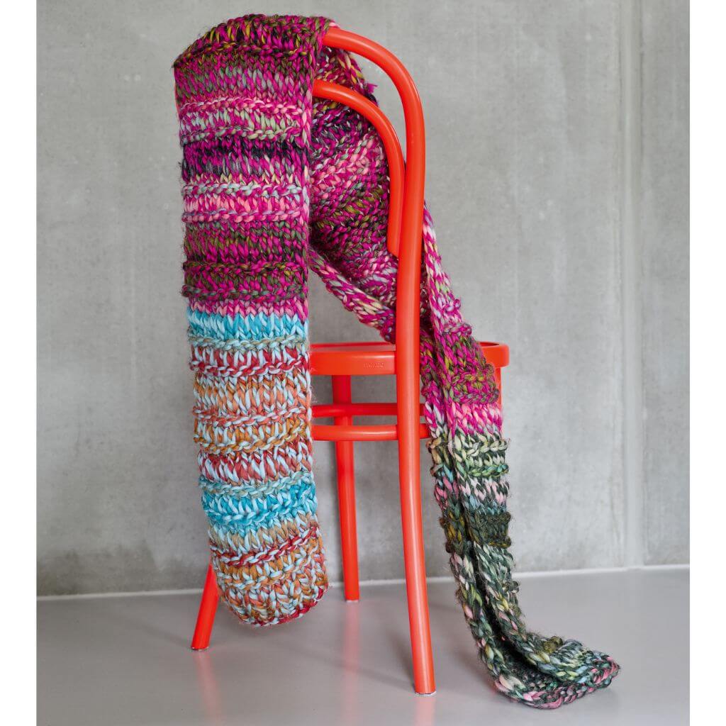 Lana Grossa Bunter Schal Strickanleitung - Lana Grossa (Heft) Lieblingsgarn