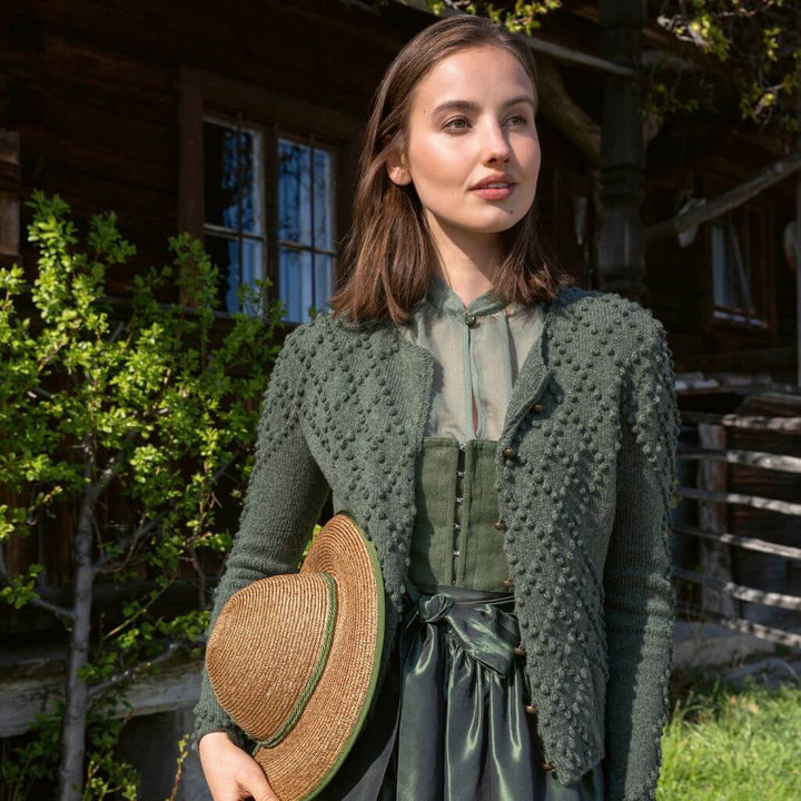 Lana Grossa Pattern Jacke Noppenrautenmuster Strickanlektung - Lana Grossa (Heft) Lieblingsgarn