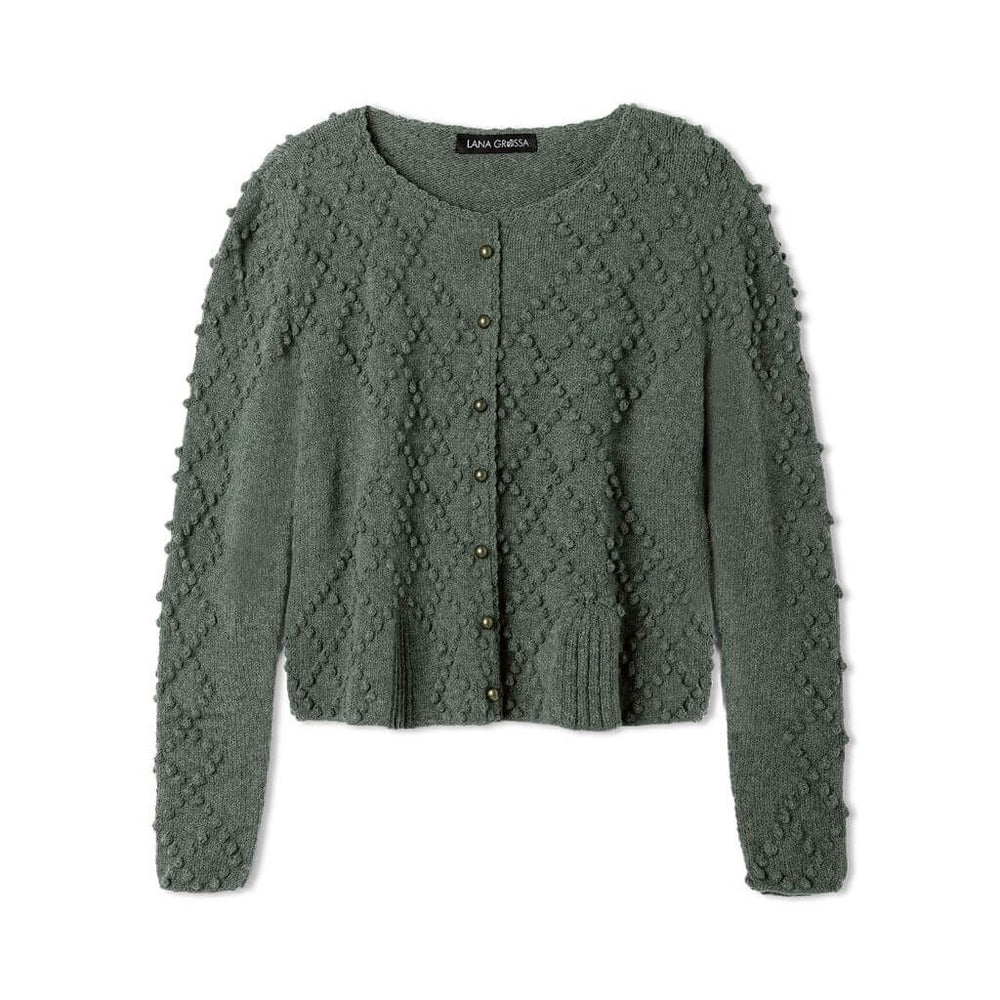 Lana Grossa Pattern Jacke Noppenrautenmuster Strickanlektung - Lana Grossa (Heft) Lieblingsgarn