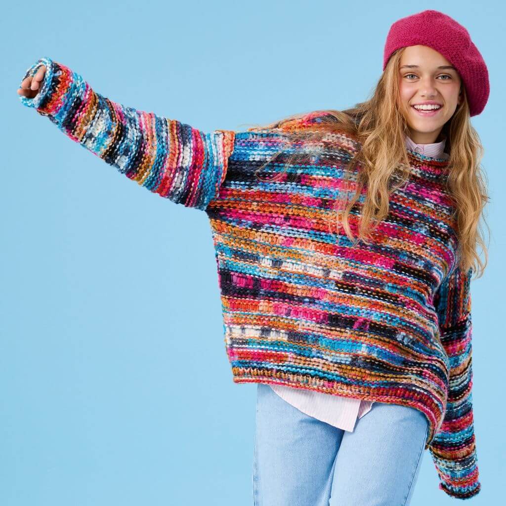 Oversized-Pullover mit Fallmaschen Strickanleitung - Lana Grossa (Heft)