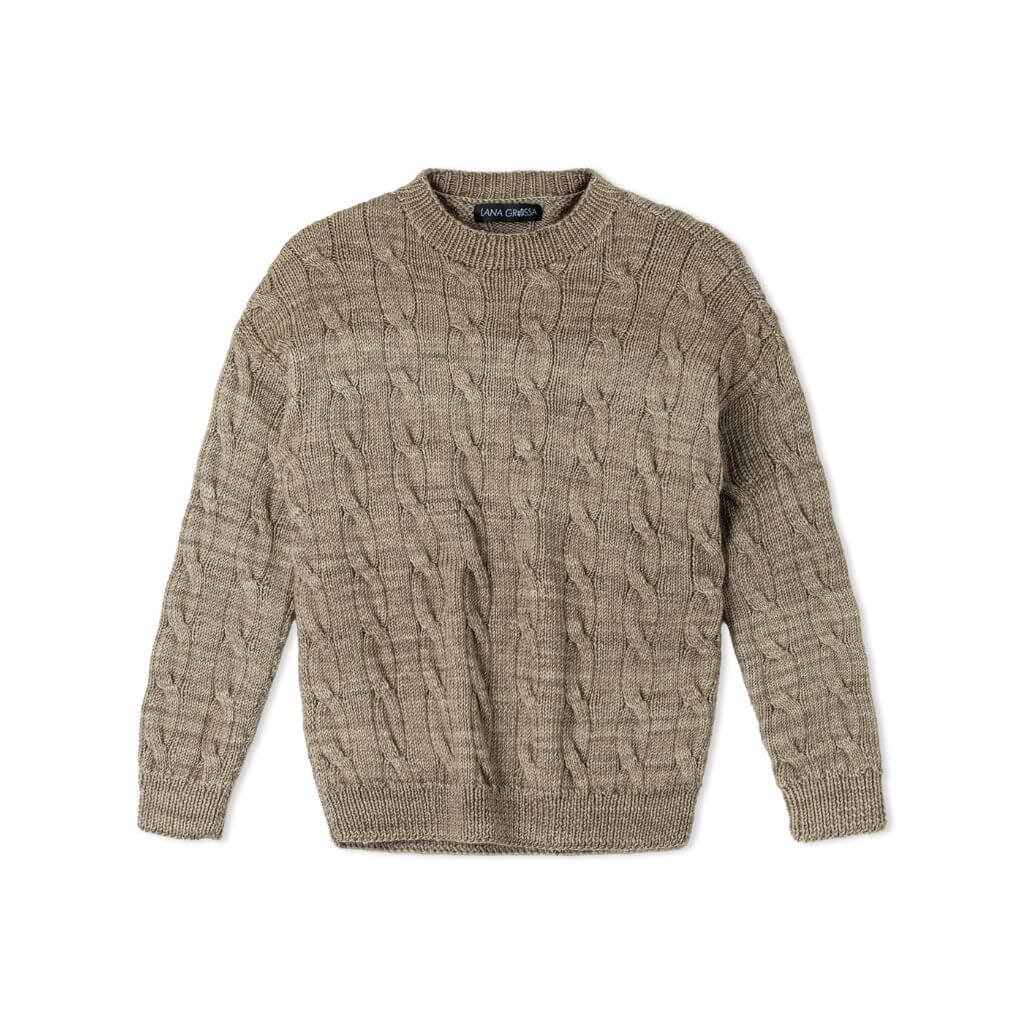 Lana Grossa Kinderpullover mit Zopfmuster Strickanleitung – Bild 2 von 3 bei Lieblingsgarn